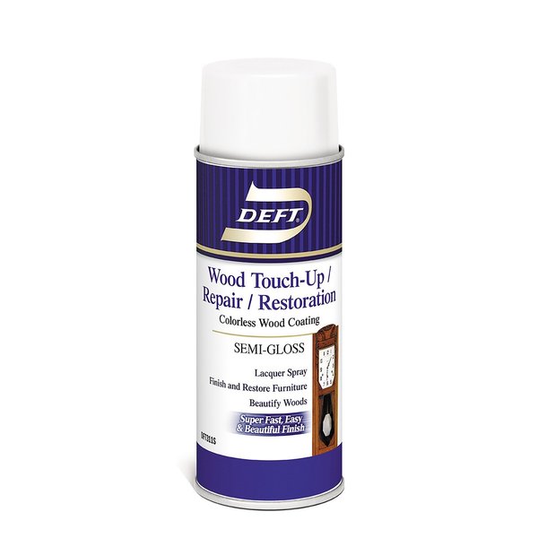 Deft Semi-Gloss Clear Water-Based Acrylic Wood Finish Lacquer Spray 12.25 oz DFT311S/54